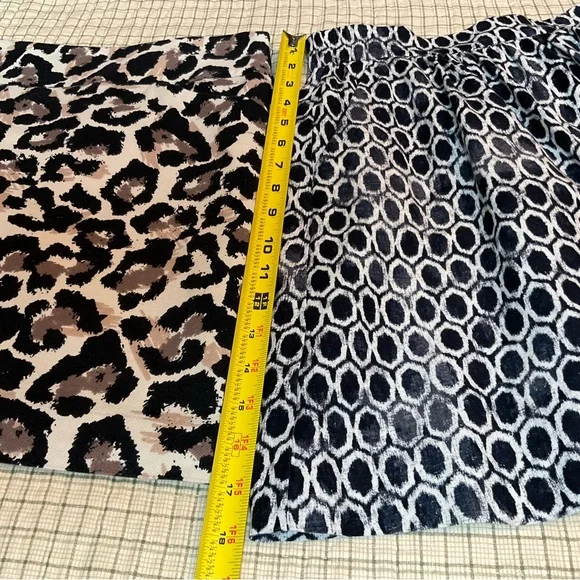 LOFT lot of 2 Leopard Print & Geometric Skirts - Linen and Cotton blends *Coupon - Picture 13 of 15